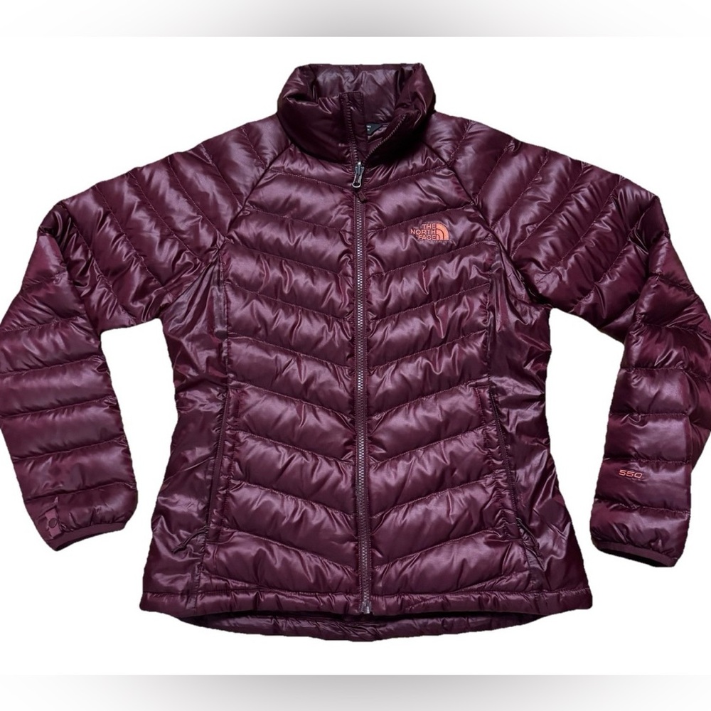 The North Face maroon red Goose Down puffer 550 jacket xs